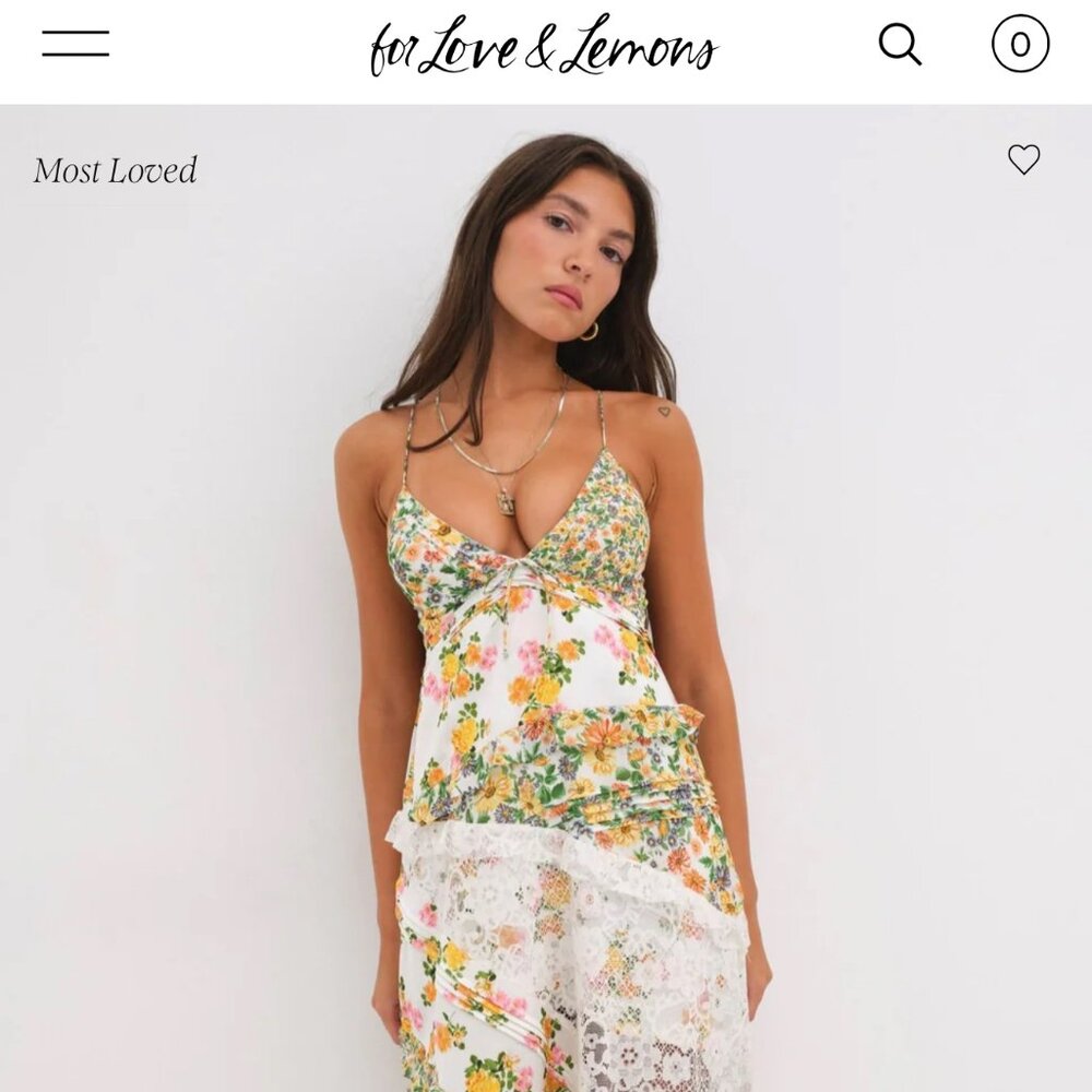 NEWFor Love & Lemons Rosalyn Maxi Dress–Marigold | Romantic, Boho-Chic Statement